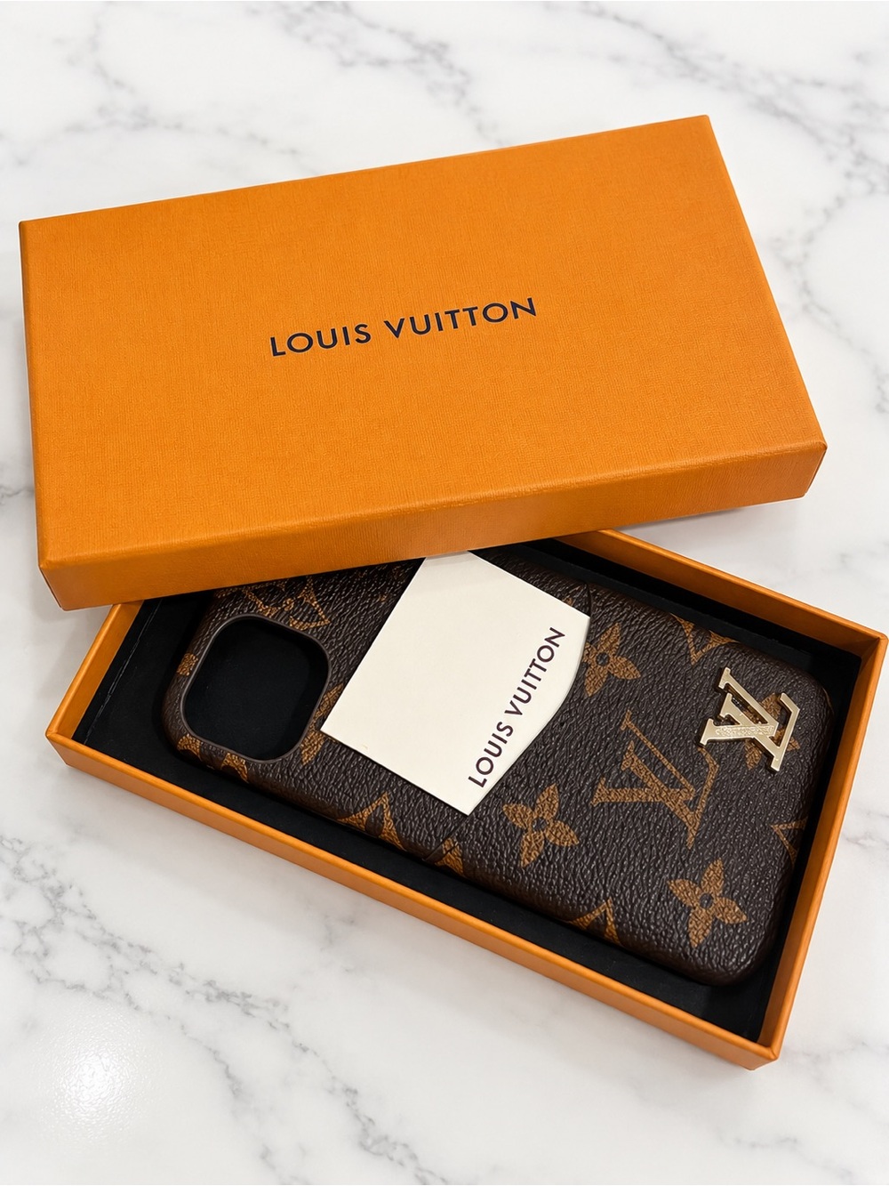 Luxury Inspired Brown Monogram iPhone 13 Case